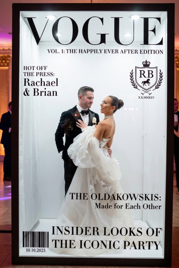 Vogue Booth wedding couple magazine cover
